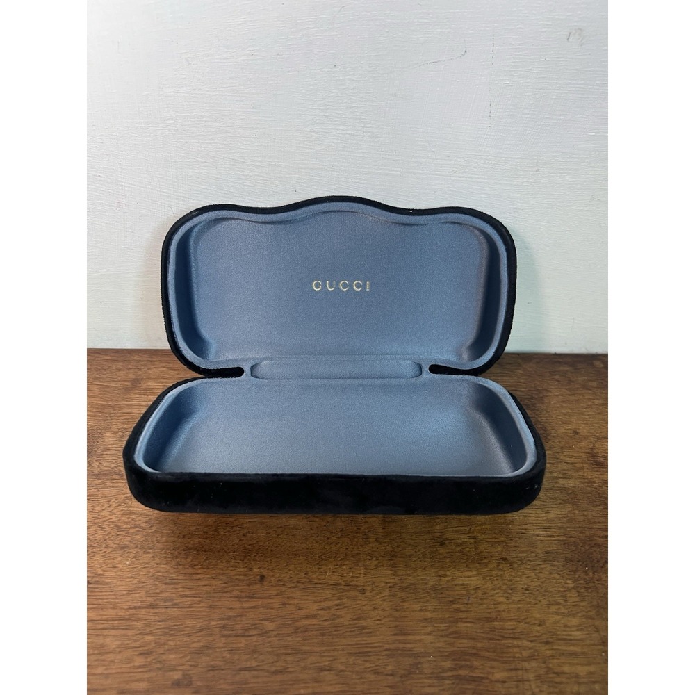 As Is-very Light Wear-gucci Glasses Box Black Velvet Dark Blue Case Only Replace